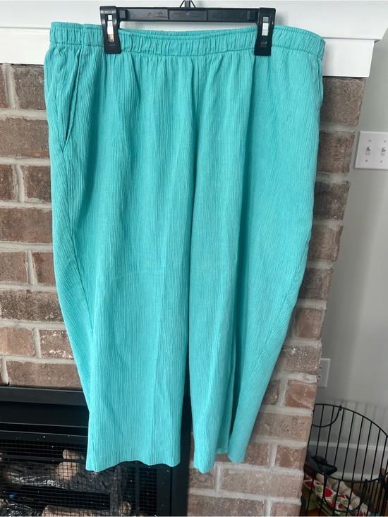 Allison Daley Pants - Allison Daley Teal Elastic-Waist Pull-On Pants